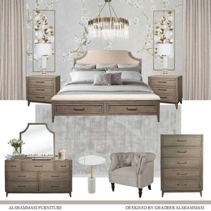 Classic bedroom mood board