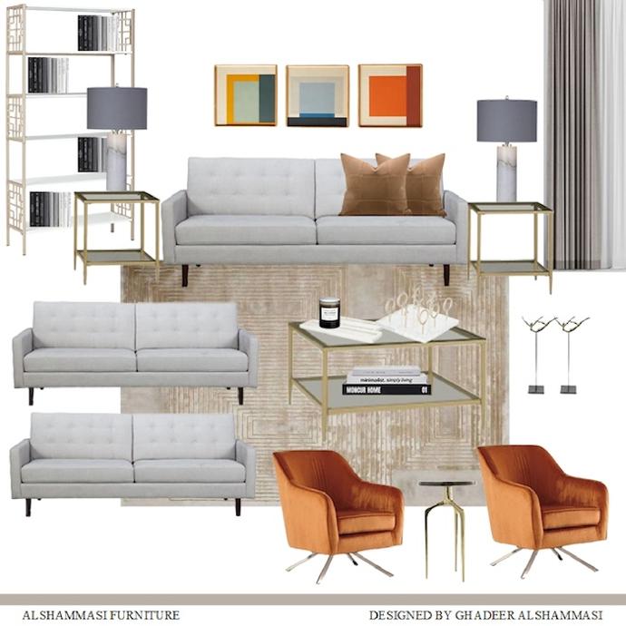 Living room mood board